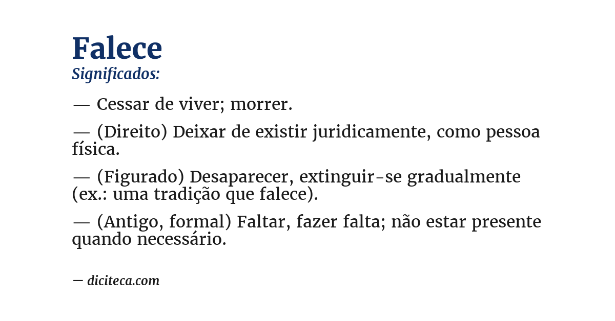 Significado de falece