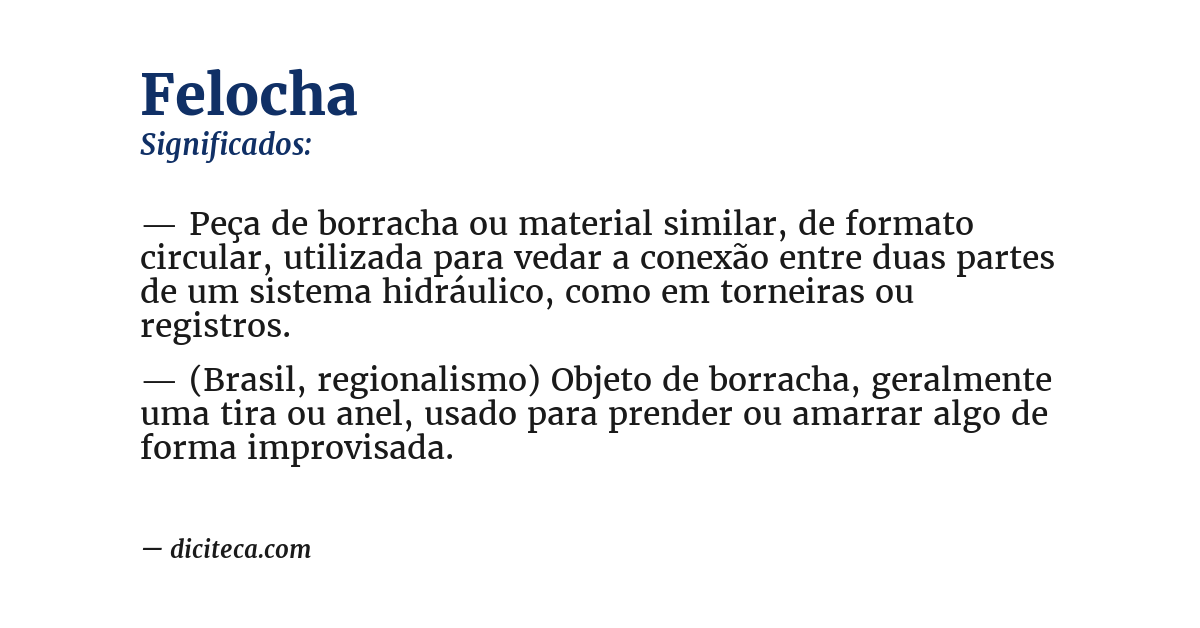 Significado de felocha