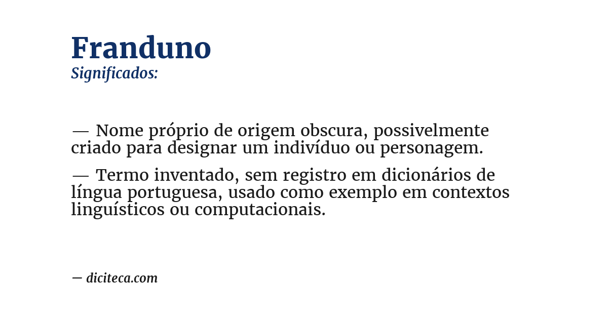Significado de franduno