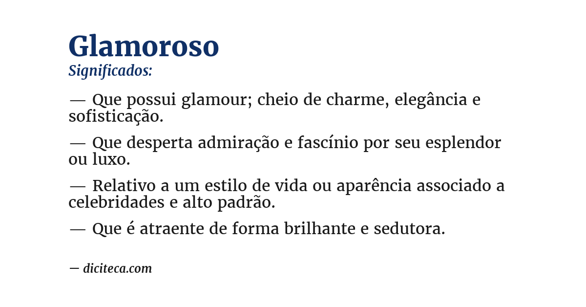 Significado de glamoroso