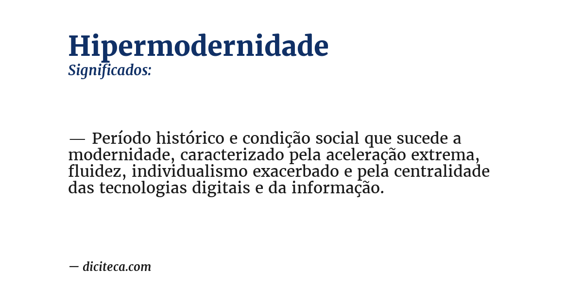 Significado de hipermodernidade