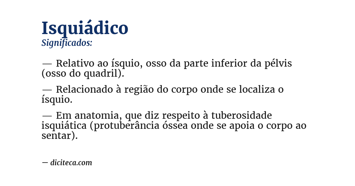 Significado de isquiádico