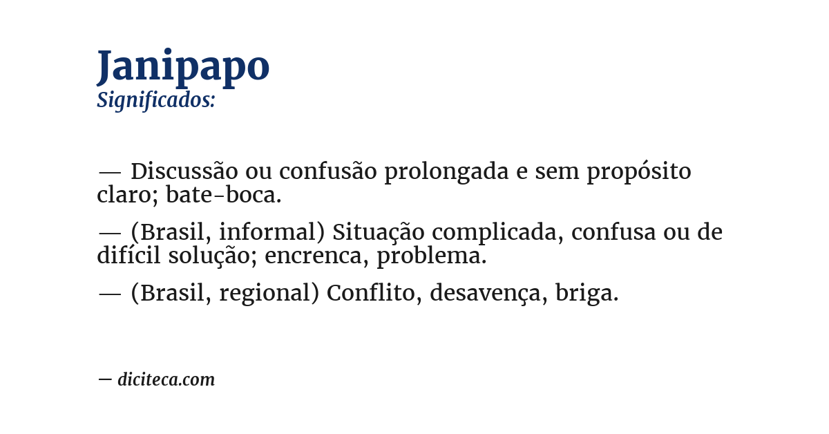 Significado de janipapo