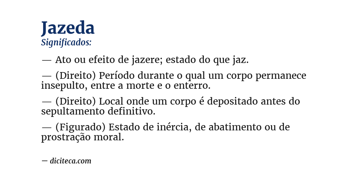 Significado de jazeda