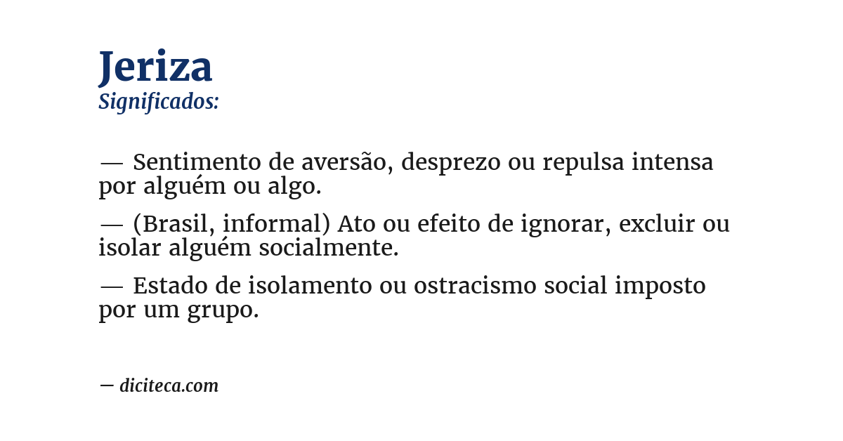 Significado de jeriza