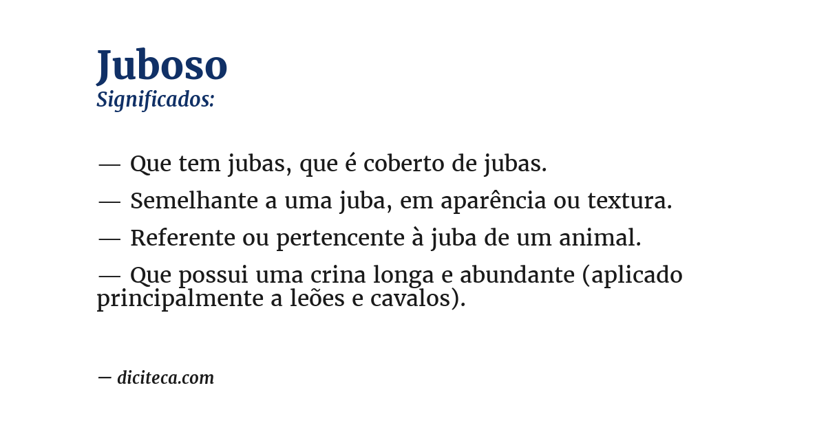 Significado de juboso