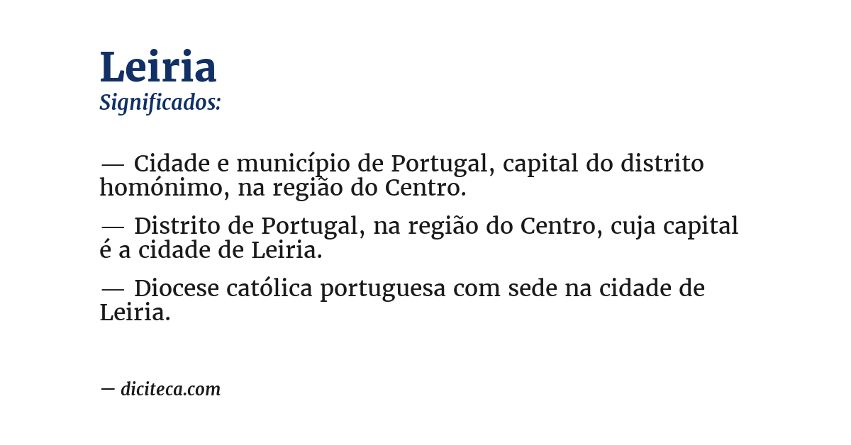 Significado de leiria