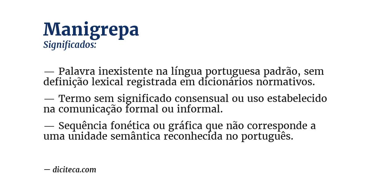 Significado de manigrepa