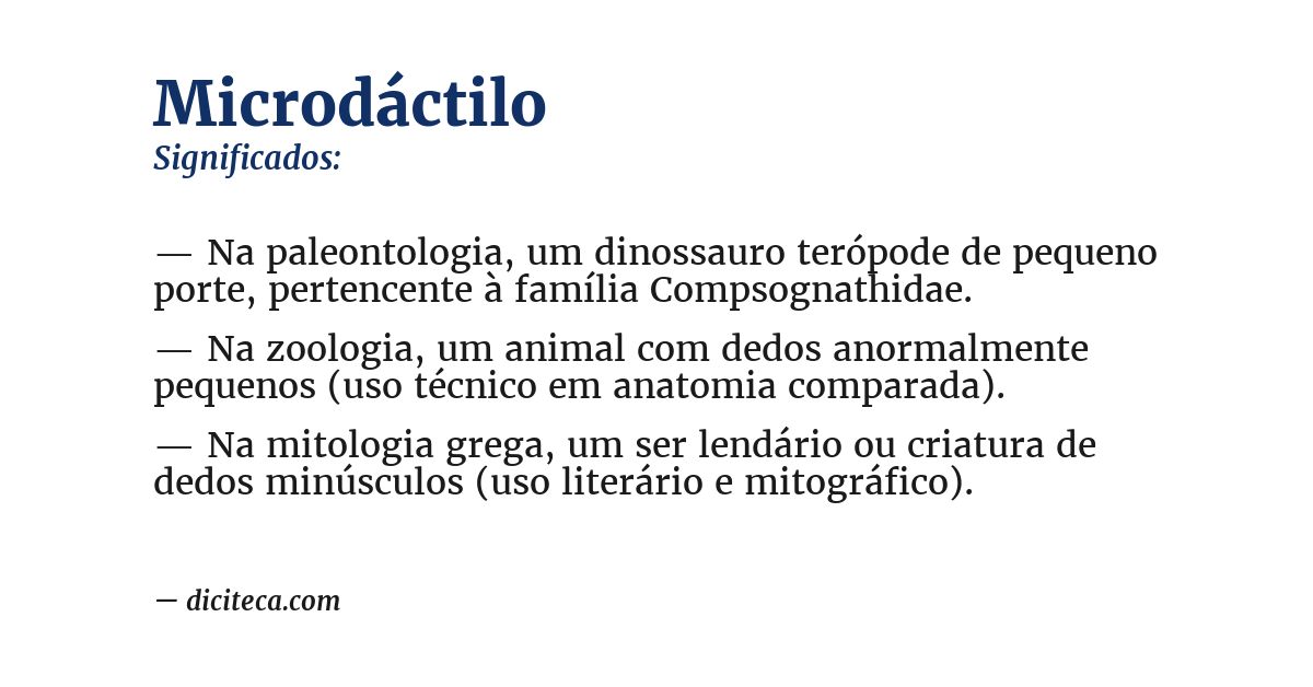 Significado de microdáctilo