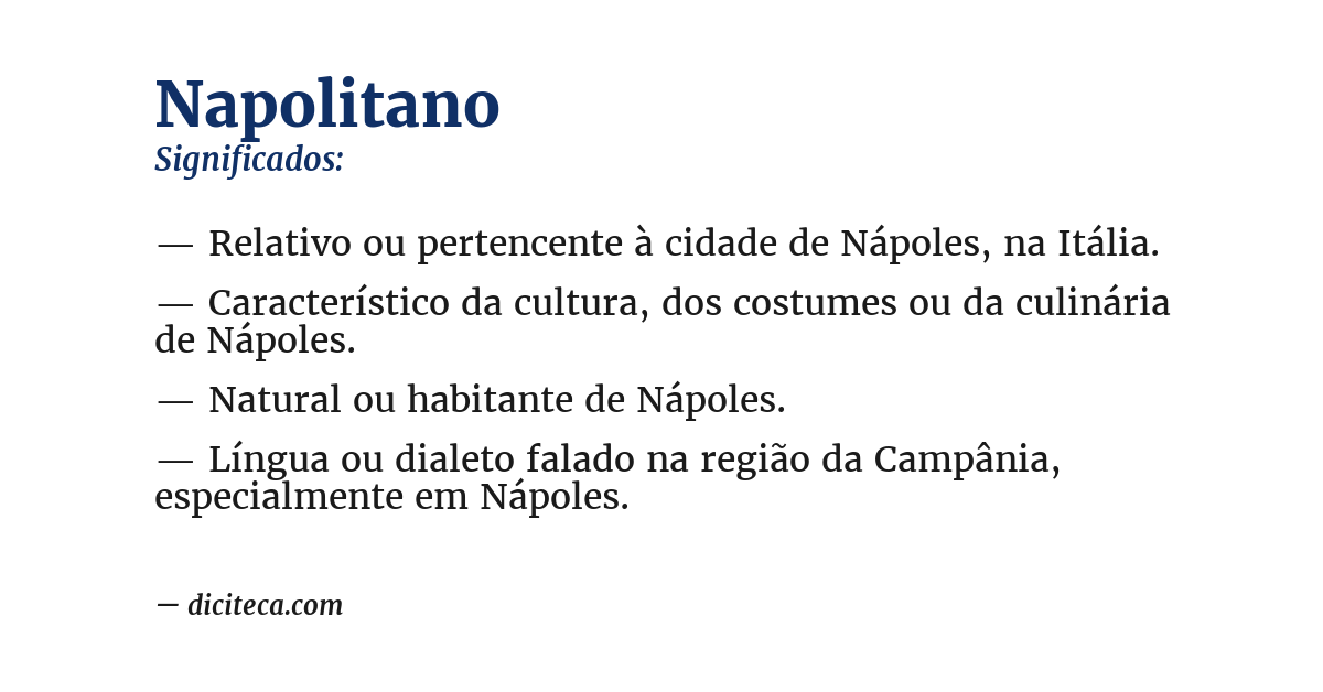 Significado de napolitano