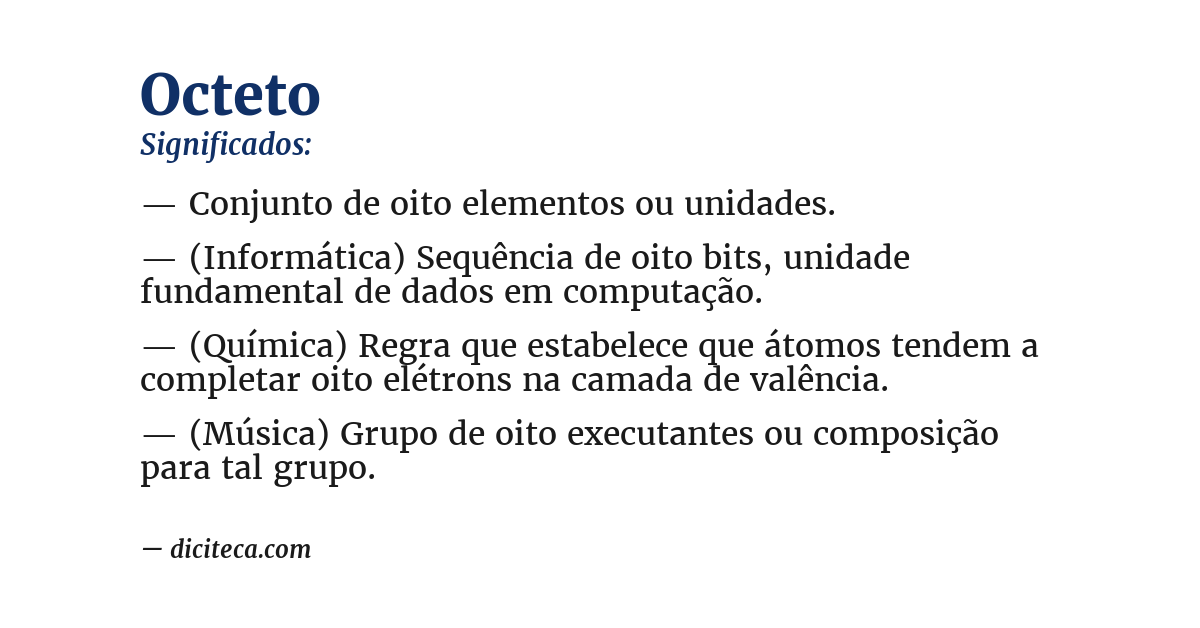 Significado de octeto