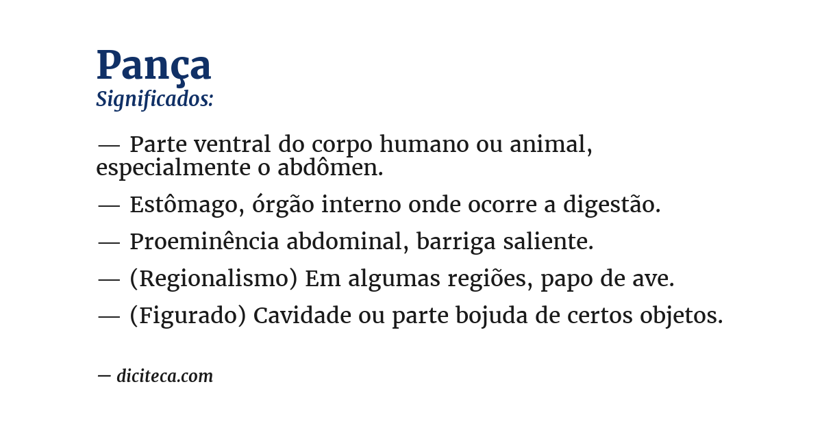 Significado de pança