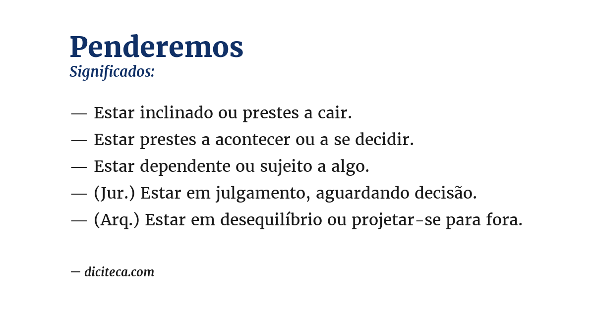 Significado de penderemos