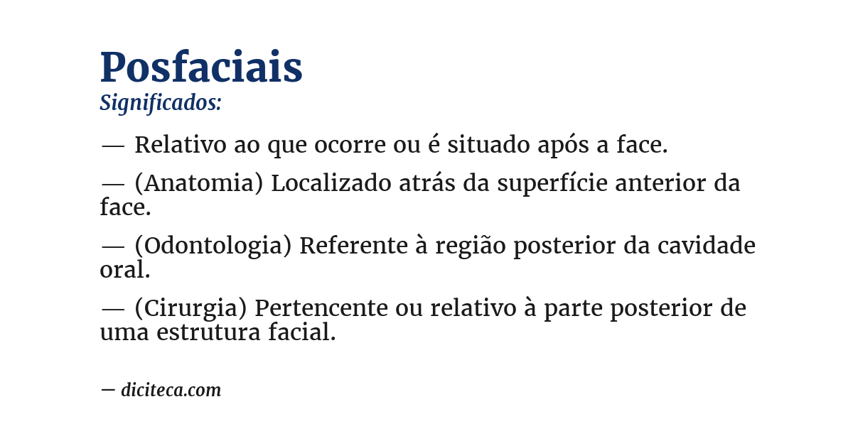 Significado de posfaciais