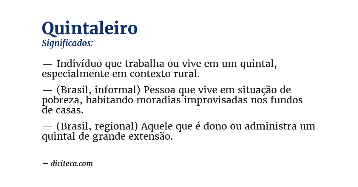 Significado de quintaleiro