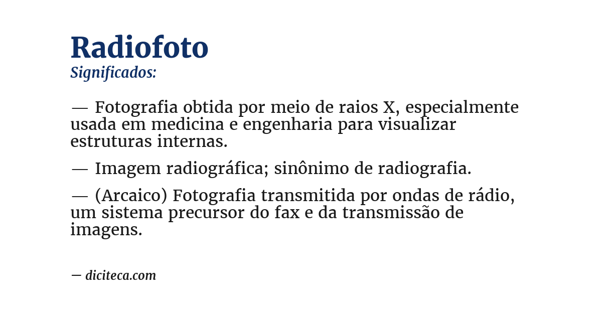 Significado de radiofoto