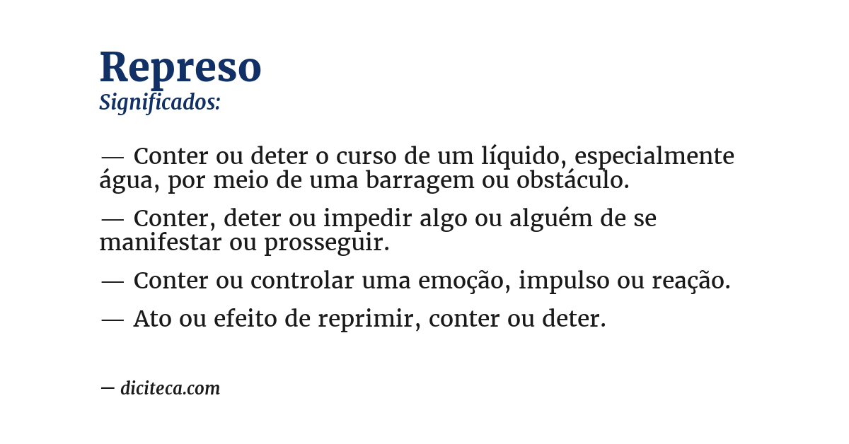 Significado de represo