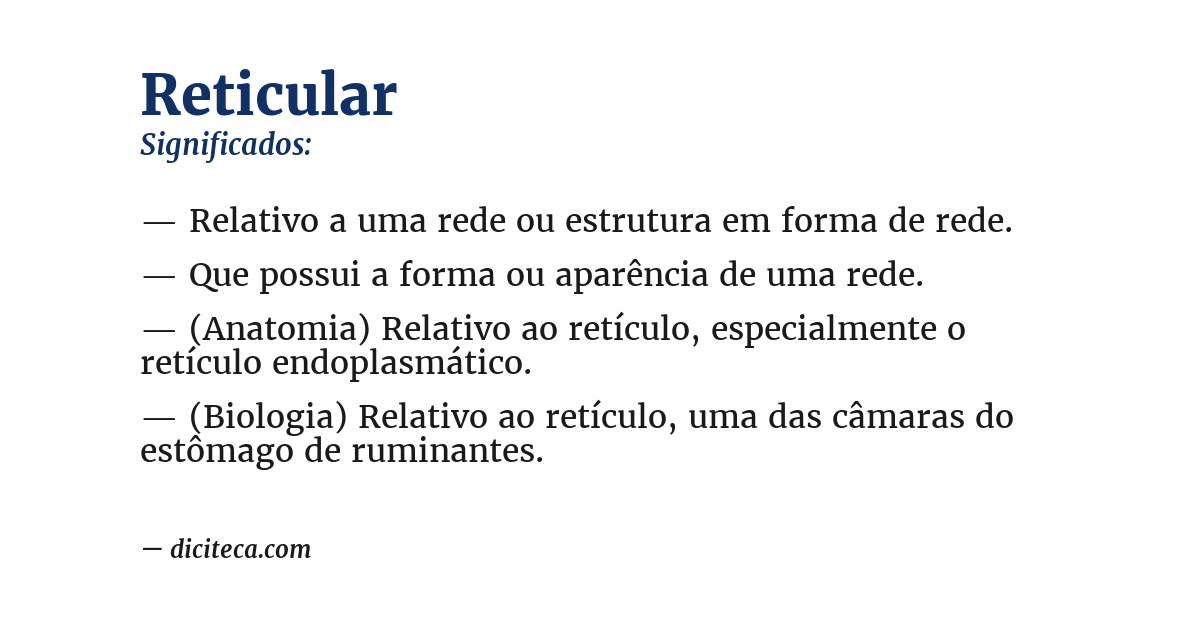 Significado de reticular