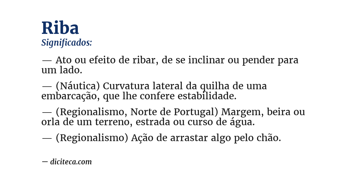 Significado de riba