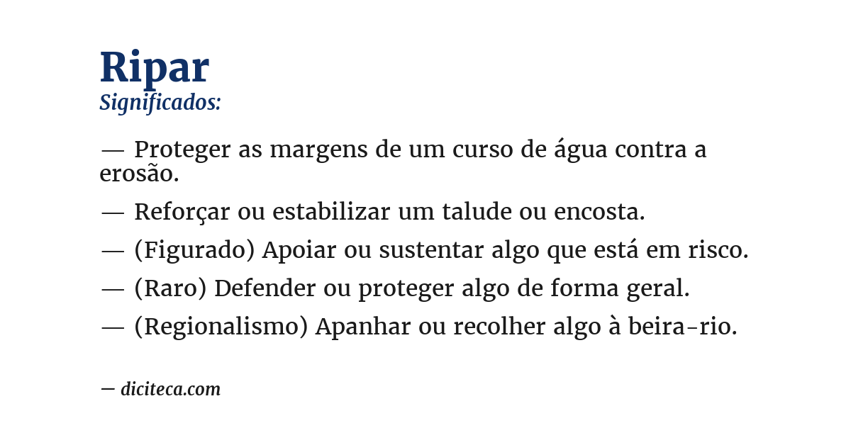 Significado de ripar