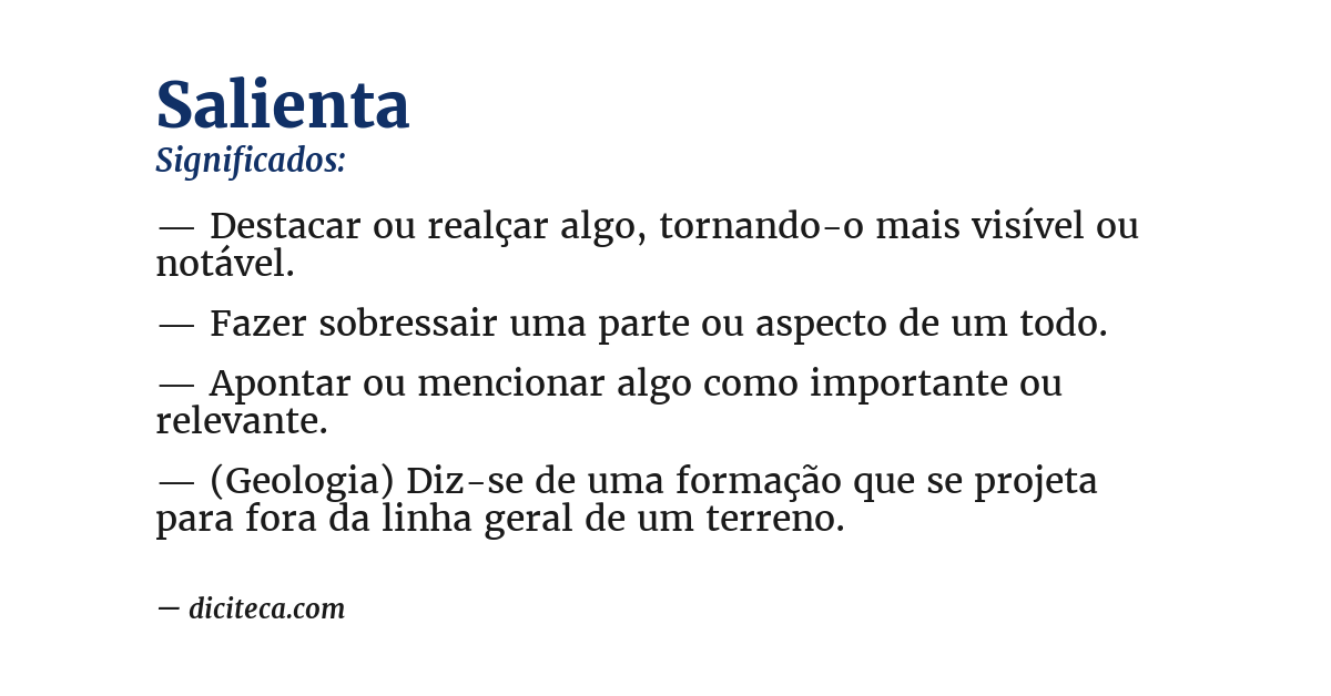 Significado de salienta