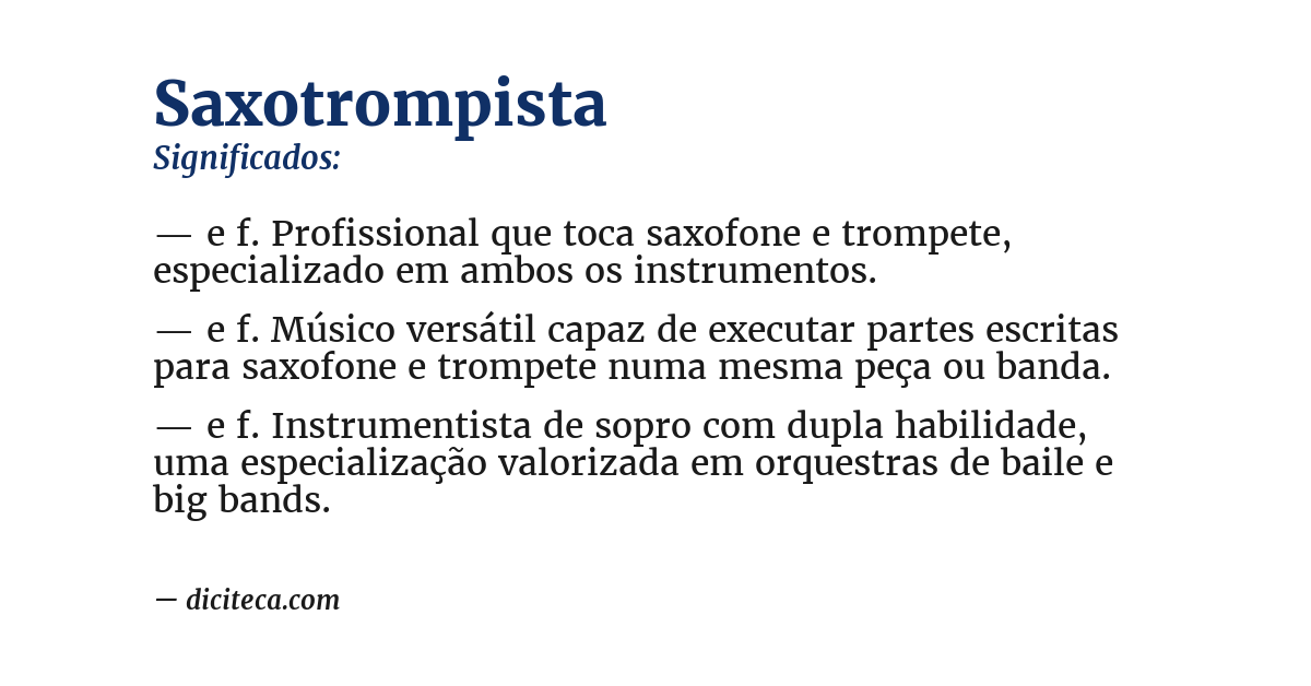 Significado de saxotrompista