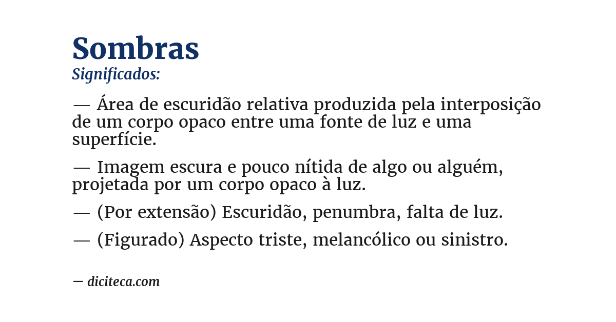Significado de sombras