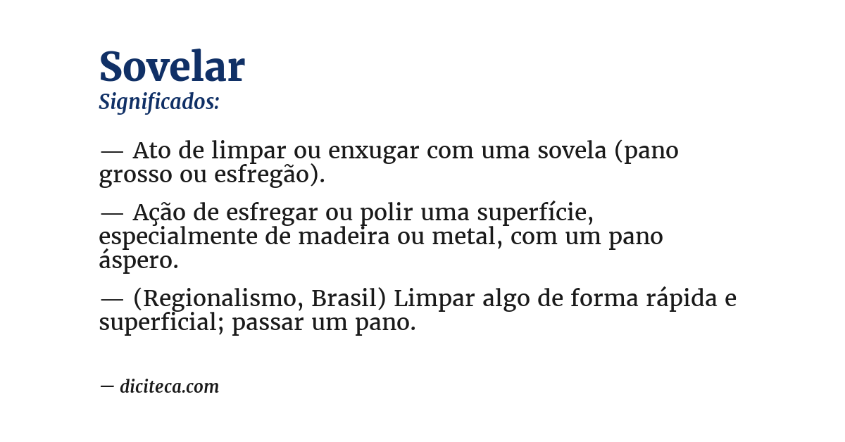Significado de sovelar