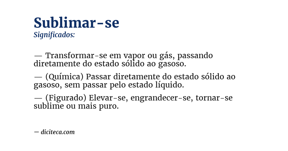 Significado de sublimar-se