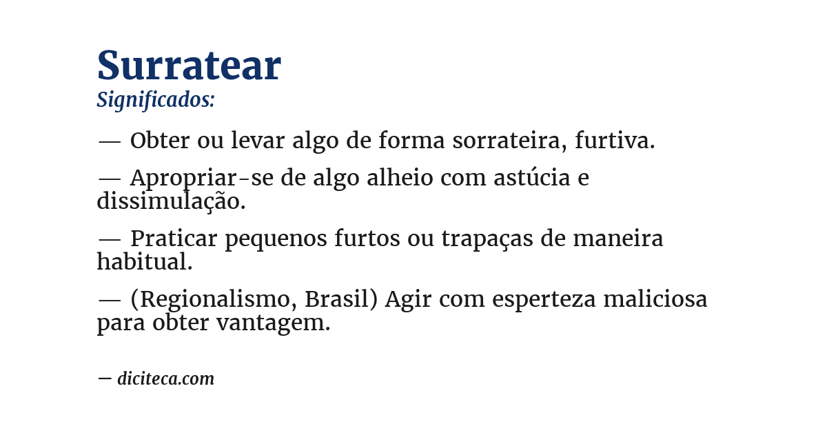 Significado de surratear