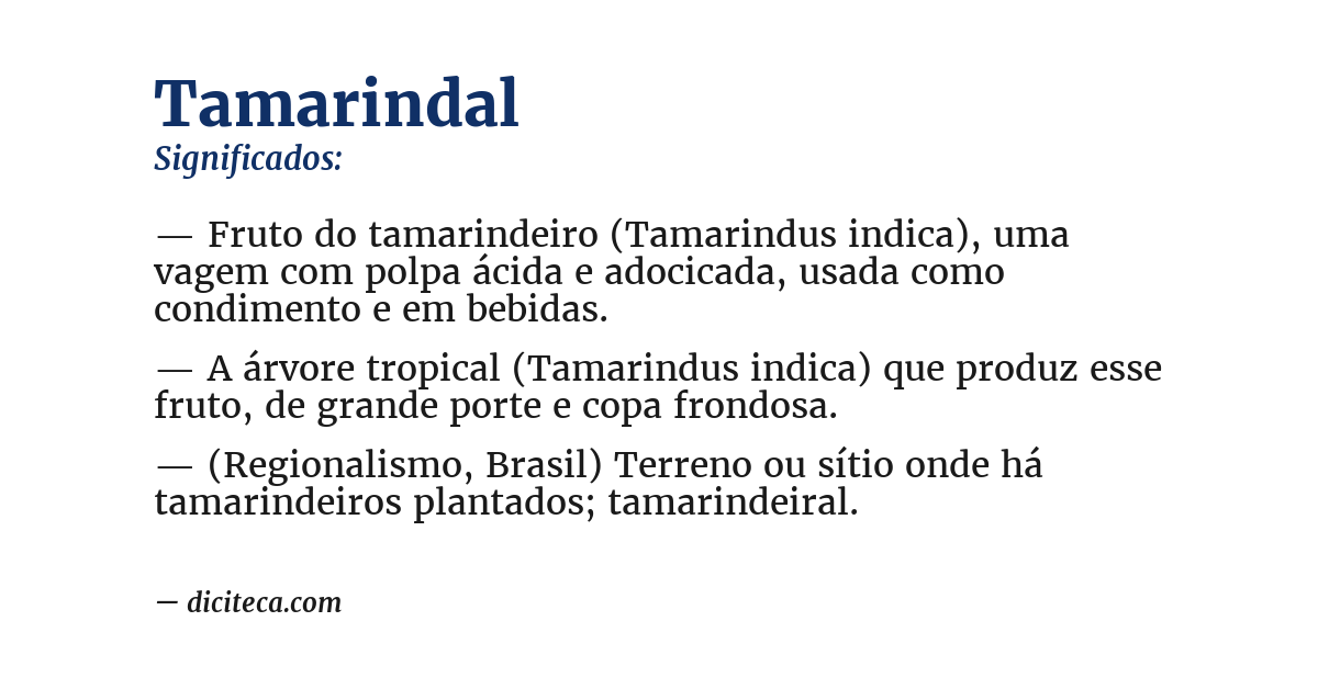 Significado de tamarindal
