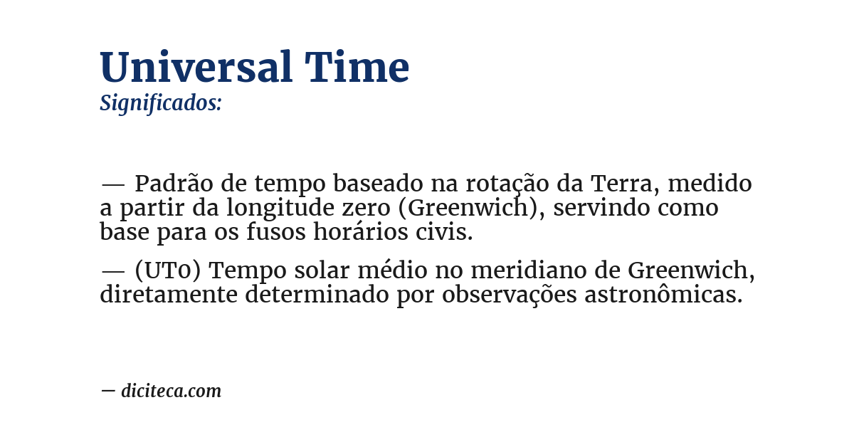 Significado de universal time