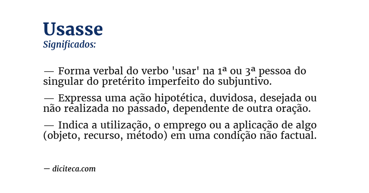 Significado de usasse