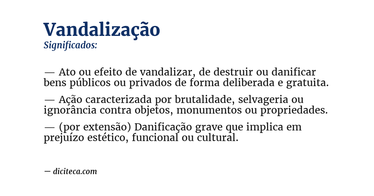 Significado de vandalização