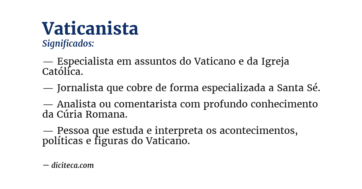 Significado de vaticanista