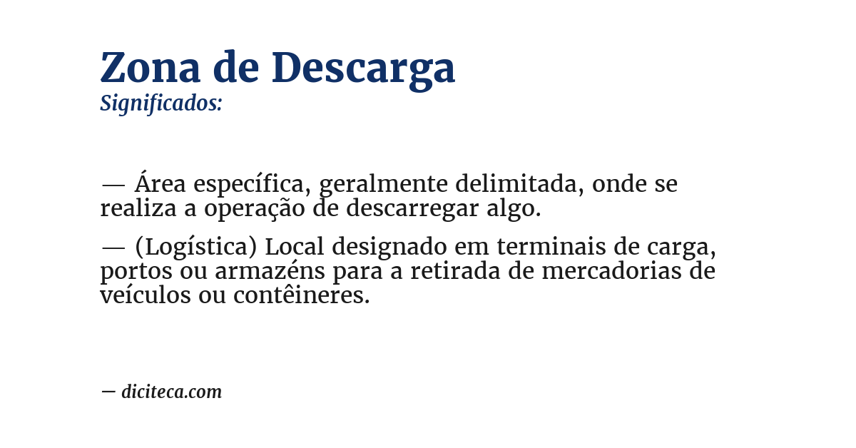 Significado de zona de descarga