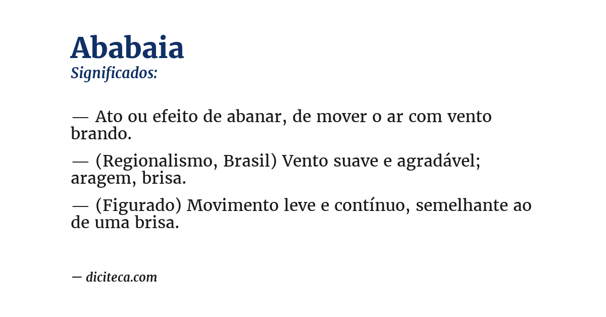 Significado de ababaia