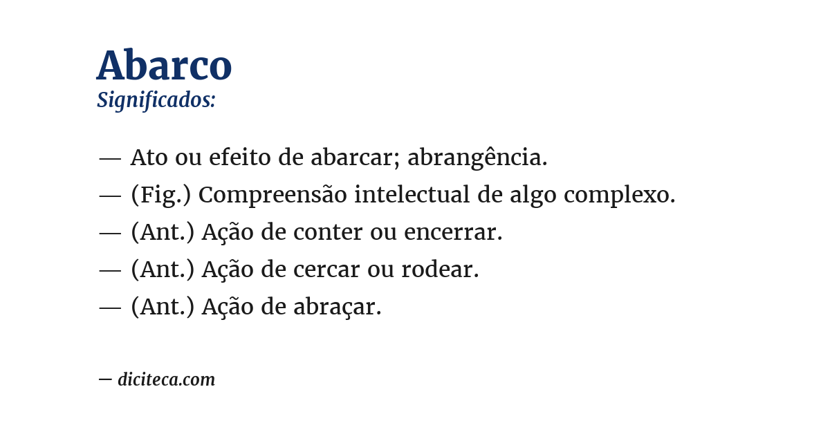 Significado de abarco