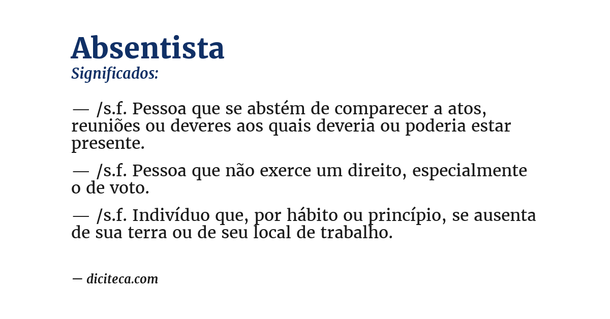 Significado de absentista
