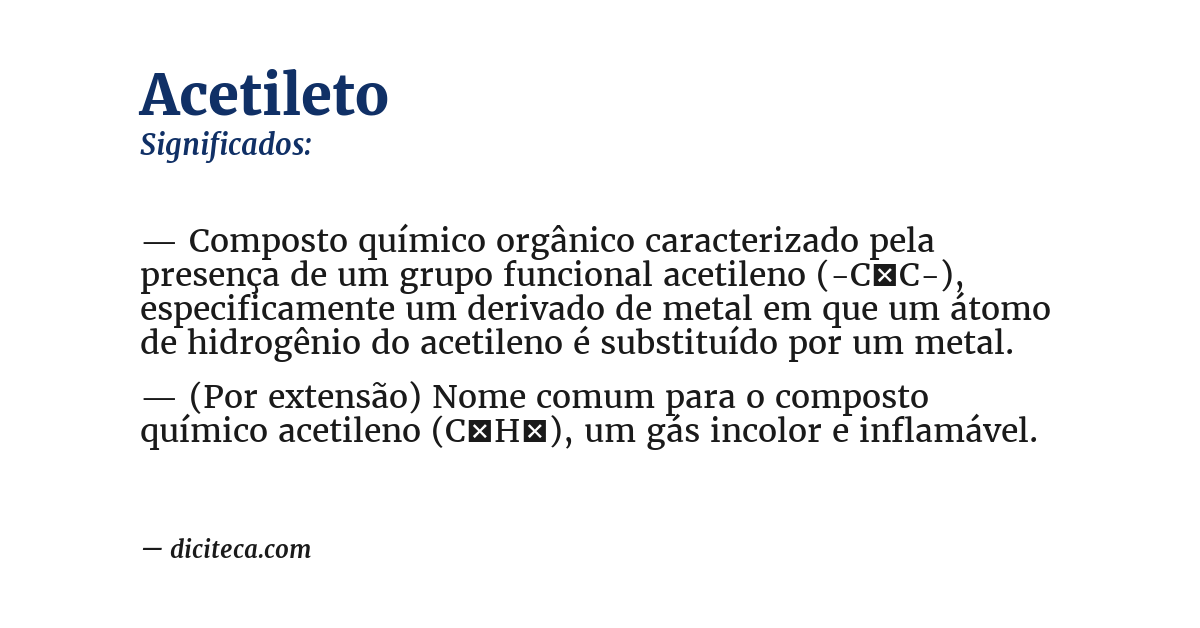 Significado de acetileto
