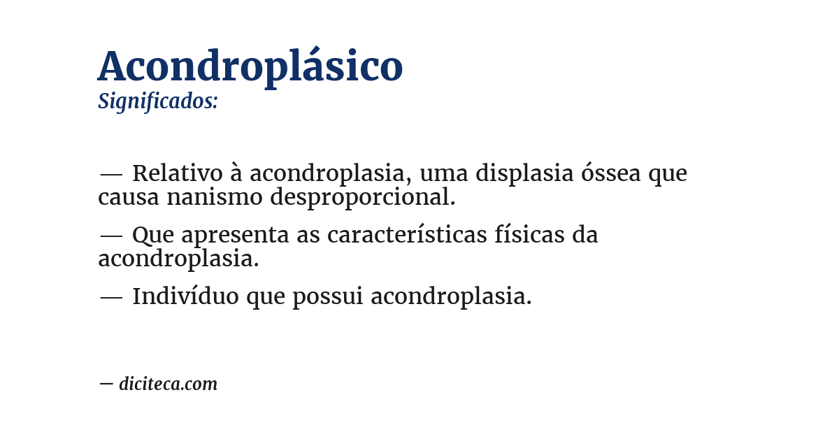 Significado de acondroplásico