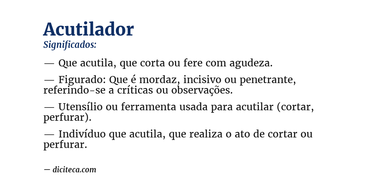 Significado de acutilador