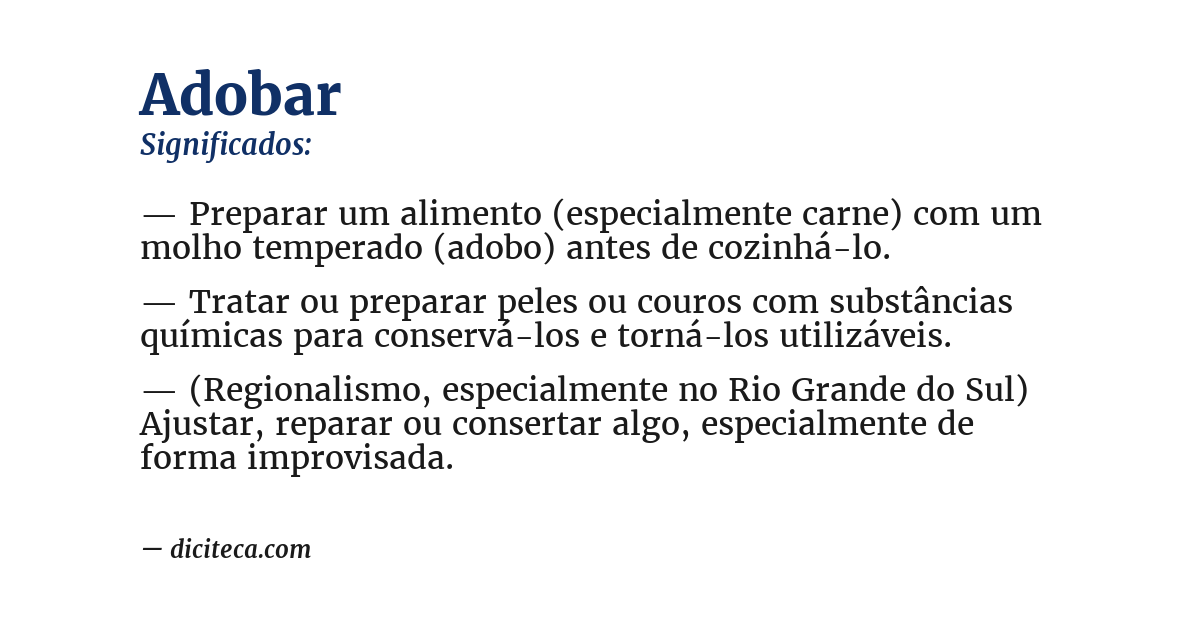 Significado de adobar
