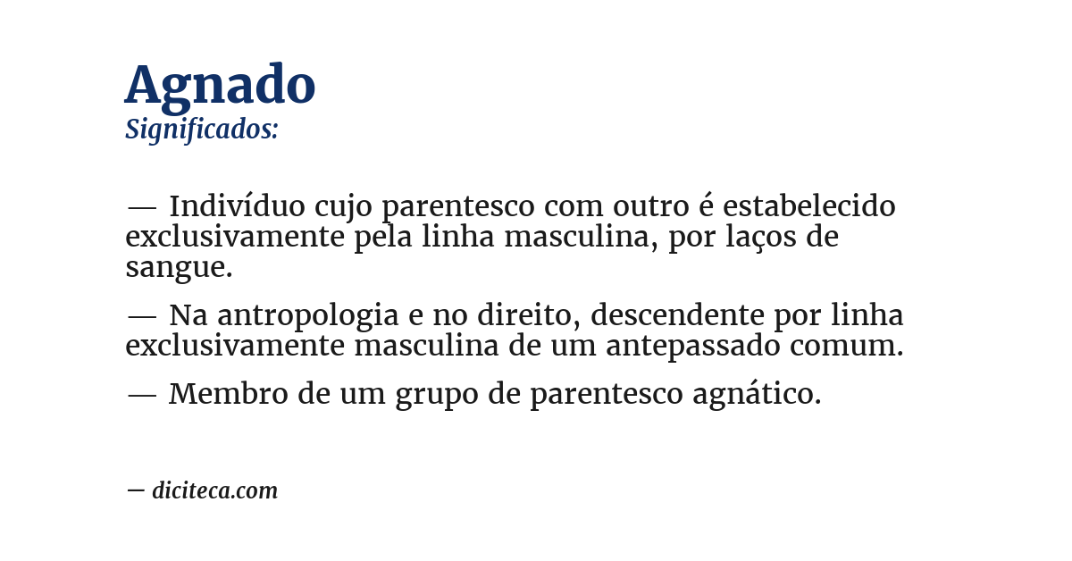 Significado de agnado