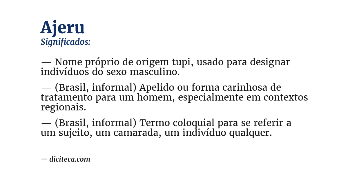 Significado de ajeru