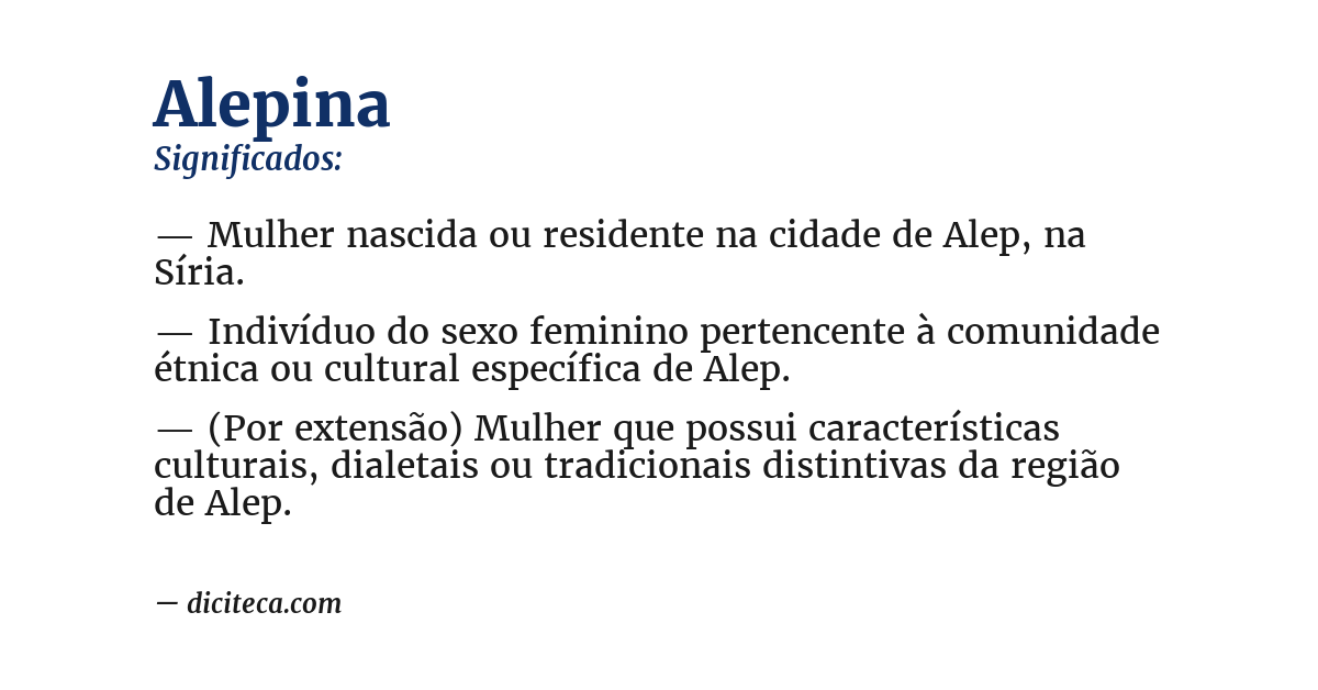 Significado de alepina