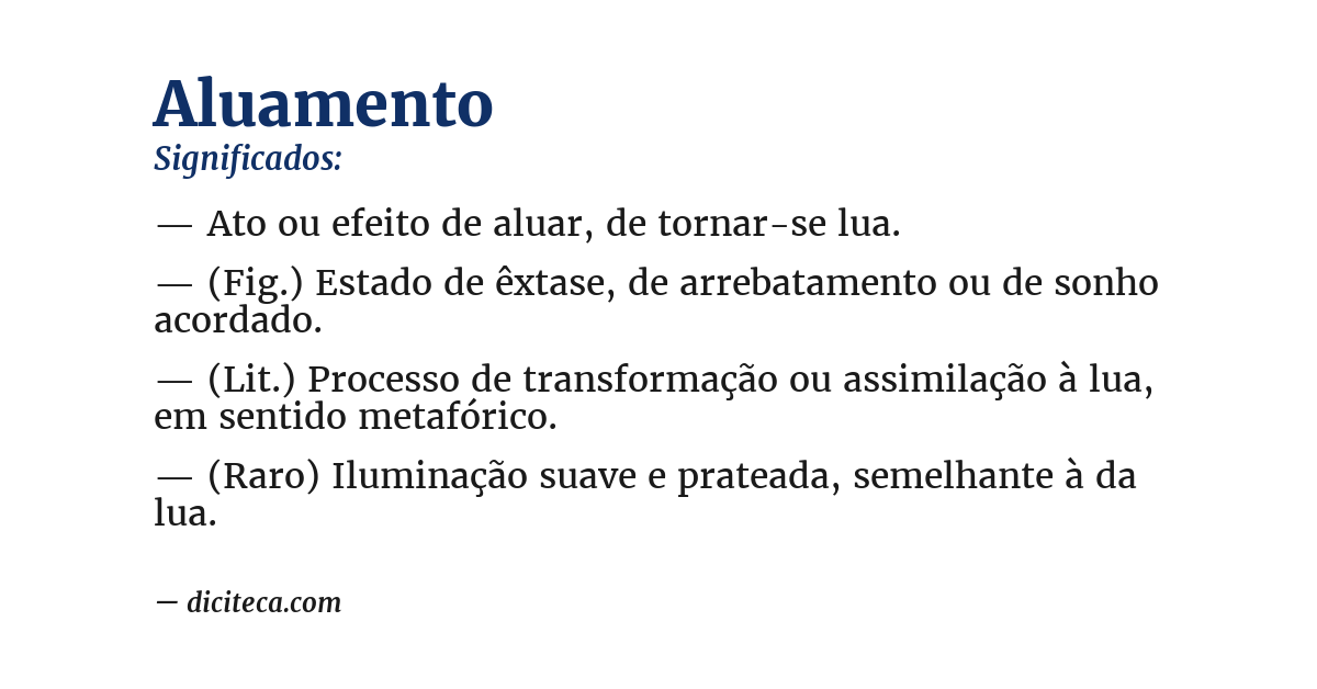 Significado de aluamento