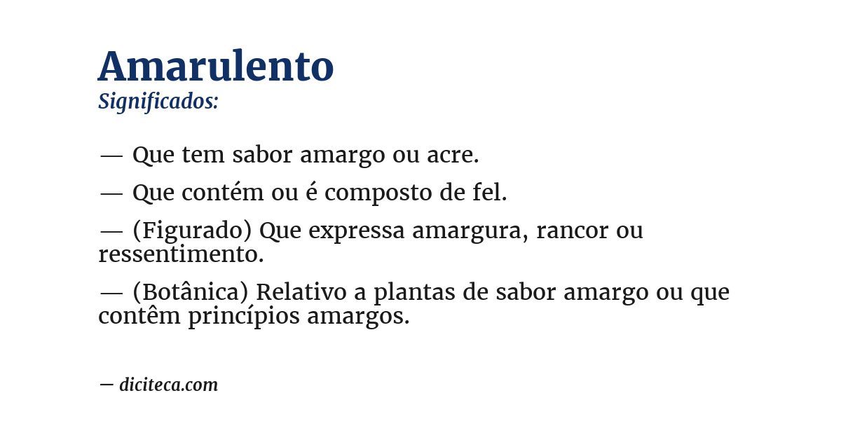 Significado de amarulento