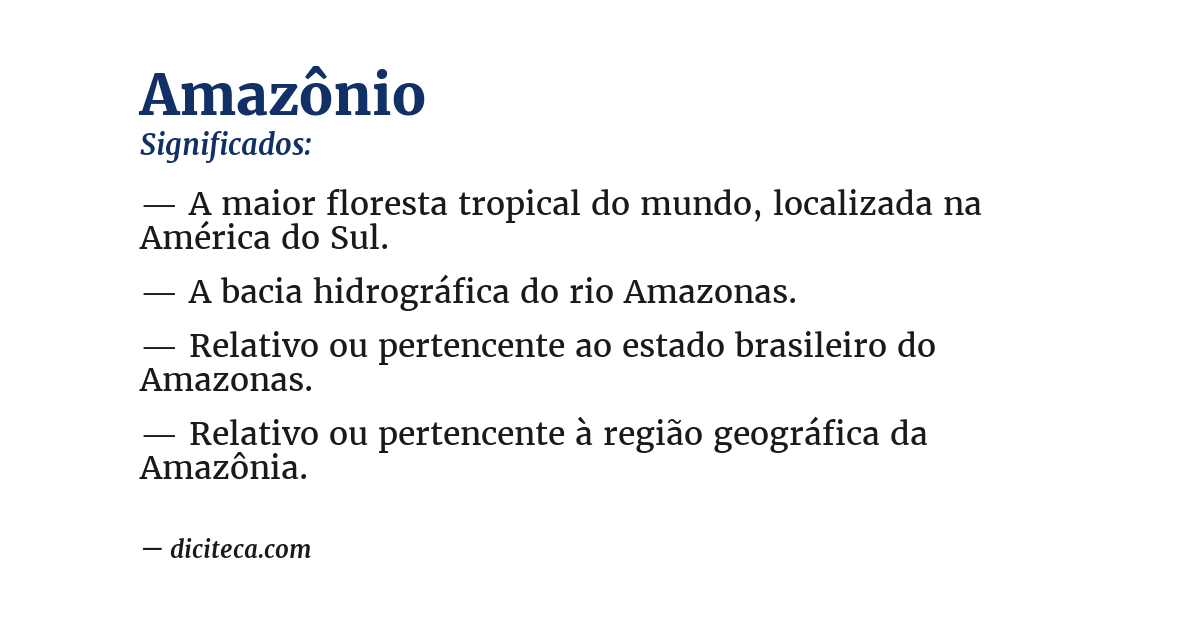 Significado de amazônio