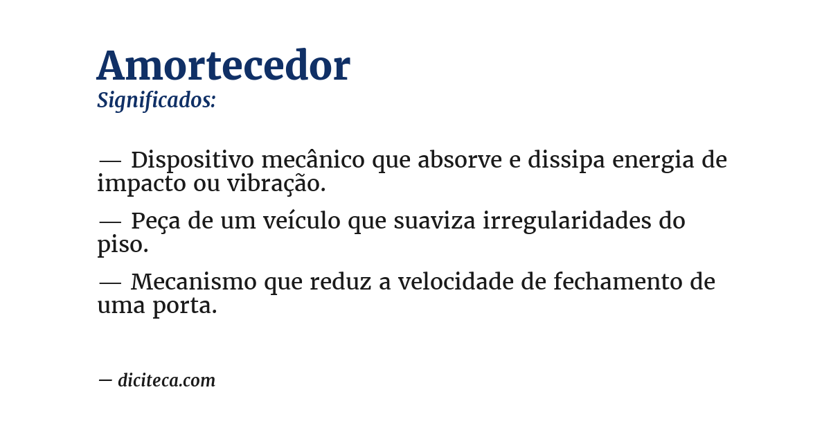 Significado de amortecedor
